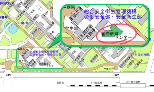 CIE location in Nishi-Chiba Campus Map
